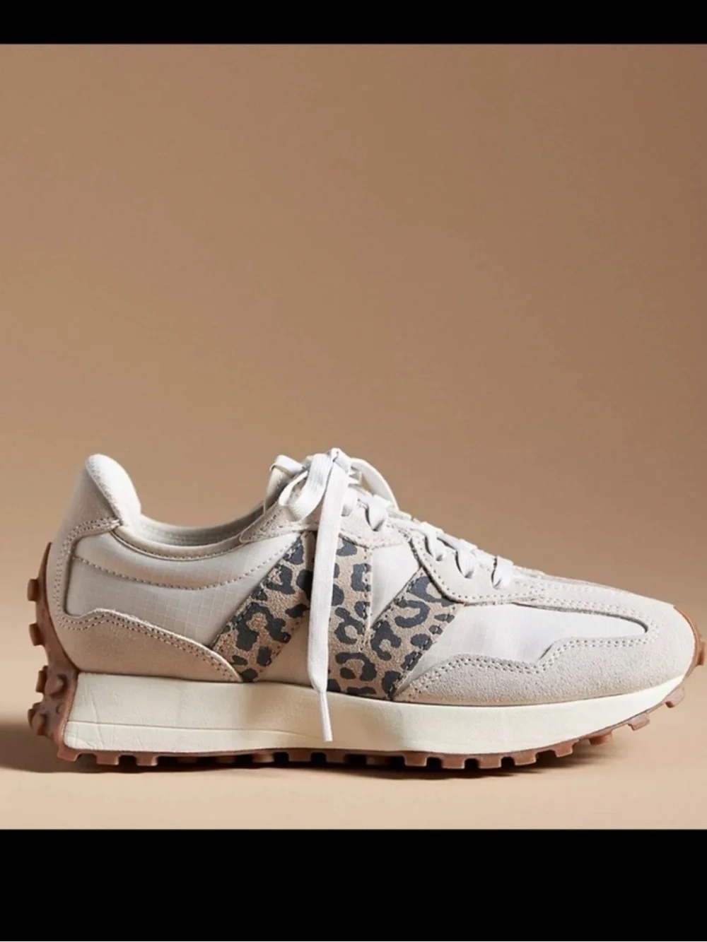New Balance 327 Sneakers Linen/Sea Salt/Leopard - Picture 2 of 6